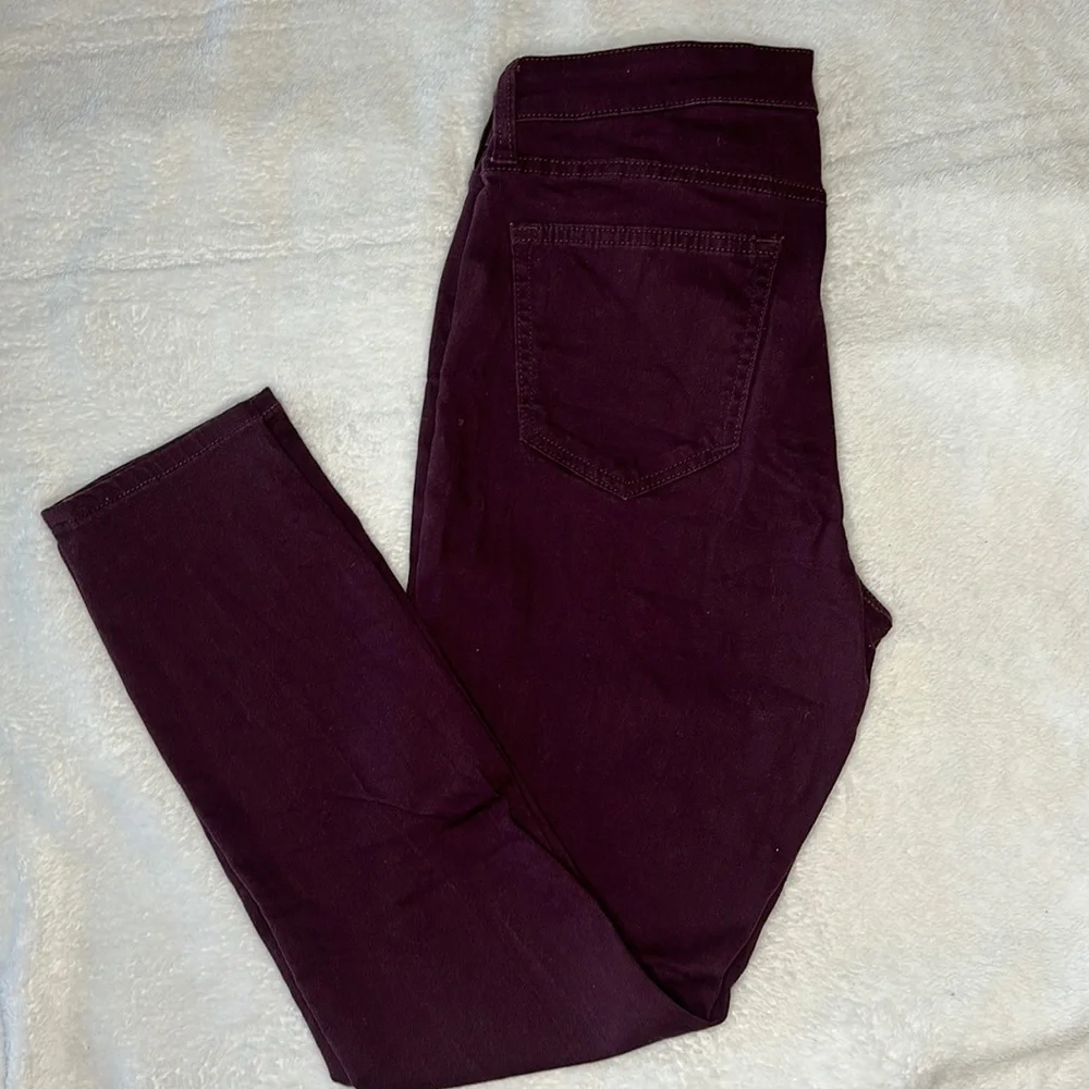 💖GAP Denim Jeggings Burgundy Women 6/28 - Picture 1 of 7